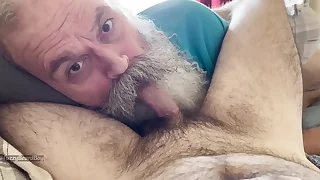 Moustache Grandpa Nurses in excess of Hairy Cub Cock