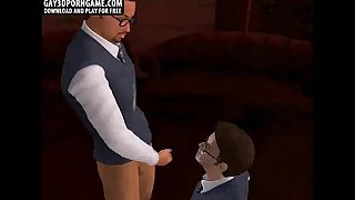 Hot 3D cartoon hunk getting his tight ass fucked