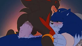 Shadow rides werehog Sonic anal
