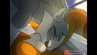 A Gay Underhand Blowjob - by OrangeOkami (Furry Porn)