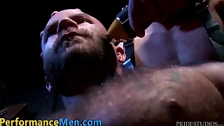 Virile bear gets cum at a loss for words