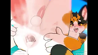 Orange Furry Gets Fucked Anal