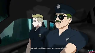 ( Well-pleased ) Coroa Tenente da Policia gosta de sentar na rola dos novatos - Well-pleased Bara Yaoi